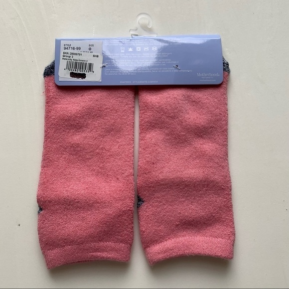 Motherhood Maternity Pink & Gray "So In Love" No Slip Soft Socks - Picture 3 of 6